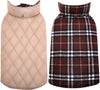 MIGOHI Dog Jackets for Winter Windproof Waterproof Reversible Dog Coat for Cold Weather British Style Plaid Warm Dog Vest for Small Medium Large Dogs - BESTMASCOTA.COM