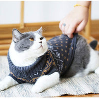 Evursua - Suéter de ropa para gatos, perros pequeños, gatos, ropa de punto de invierno, cálido, suave y de alta elasticidad, apto para mascotas masculinas - BESTMASCOTA.COM