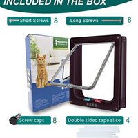 Puerta de mascota para gatos, puertas de gato para puertas interiores y puertas exteriores, 3 tamaños de opciones - BESTMASCOTA.COM