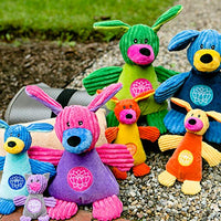 HuggleHounds - Juguete de peluche chirriante para perros con nudos para masticadores agresivos - BESTMASCOTA.COM