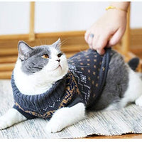 Evursua - Suéter de ropa para gatos, perros pequeños, gatos, ropa de punto de invierno, cálido, suave y de alta elasticidad, apto para mascotas masculinas - BESTMASCOTA.COM