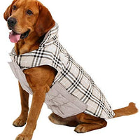 MIGOHI Dog Jackets for Winter Windproof Waterproof Reversible Dog Coat for Cold Weather British Style Plaid Warm Dog Vest for Small Medium Large Dogs - BESTMASCOTA.COM