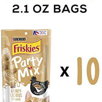 Purina Friskies Party Mix Adult Cat Treats – (10) 2.1 oz. Bolsas. - BESTMASCOTA.COM