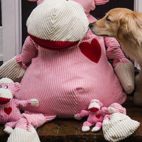 HuggleHounds - Juguete de peluche chirriante para perros con nudos para masticadores agresivos - BESTMASCOTA.COM