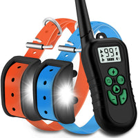 Willbest 2019 Collar de entrenamiento para perro actualizado, impermeable y recargable, rango de choque de 1650 pies con pitido, vibración, golpes, modos de luz de seguimiento - BESTMASCOTA.COM