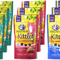 Wellness KITTLES gato Treat variedad Pack – 3 sabores (Pollo Y Arándanos, salmón y arándanos, y atún y arándanos sabores) – 2 oz cada (9 bolsas en total) - BESTMASCOTA.COM