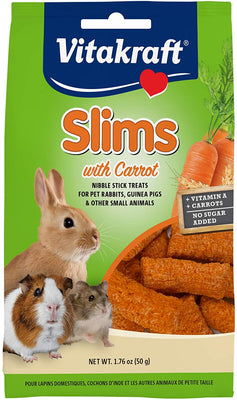 Vitakraft Pet Conejo Slims con zanahoria – Nibble Stick Treat, 1.76 oz bolsa - BESTMASCOTA.COM