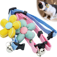 iiDesign - Collar para gato con campana, collar ajustable hecho a mano con campana, collar suave y cómodo para gatos y perros pequeños, 2 unidades - BESTMASCOTA.COM