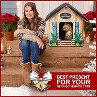 PETYELLA - Casa para gatos al aire libre (calefactada), fácil de montar, casas para gatos al aire libre - BESTMASCOTA.COM