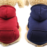 SATINIOR 2 piezas invierno perro sudadera con capucha caliente perro pequeño sudaderas con bolsillo de algodón abrigo para perros ropa cachorro disfraz - BESTMASCOTA.COM