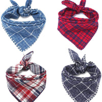 Segarty Bandana para perro, bufandas para cachorros pequeños, medianos, grandes, a cuadros, reversibles, para mascotas, bandanas, accesorios, juego de pañuelos triangulares - BESTMASCOTA.COM