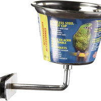 Living World Stainless Steel Parrot Cup - BESTMASCOTA.COM