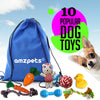 AMZpets 10 juguetes más populares para perros pequeños y cachorros. Juguetes de peluche, juguetes de cuerda, juegos de peluche, cuerdas de masticar, bolas, hueso de goma, bolsa de transporte. Juego de juegos variados para Toss & Tug Play. - BESTMASCOTA.COM