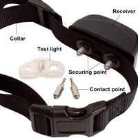 Runpettee - Collar de entrenamiento para perro, totalmente impermeable, recargable, con vibración, golpes, tono y retroiluminación LCD, collar electrónico de choque de Vibra, XL - BESTMASCOTA.COM