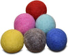 Comfy Pet Supplies - Juego de 6 bolas de fieltro de lana 100% para gatos y gatitos, hechas a mano, coloridas bolas de lana ecológicas para gatos - BESTMASCOTA.COM