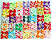 yagopet 60pcs/30pairs Nueva lazos topknot Pequeño para perros Bowknot con patrones de bandas de goma parte superior Calidad Pet Grooming Productos mezclar colores varía lazos de pelo de mascotas perro accesorios para el pelo - BESTMASCOTA.COM