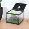 Glass Tank Spider Box Kit for Tarantula Feeder Insects Beetle Amphibians Terrarium Small pet,Washable mat,Resin Rock Shape Hideout, Artificial Flower - BESTMASCOTA.COM