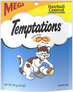 TEMPTATIONS Hairball Control Cat Treats, Chicken Flavor - BESTMASCOTA.COM