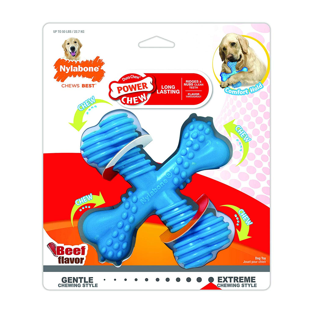 Nylabone Power Chew Juguete para perro duradero, carne de vacuno, - BESTMASCOTA.COM