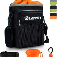 Bolsa de entrenamiento para perros pequeños a grandes, bolsa de entrenamiento para perros pequeños y grandes, bolsa de regalo para bocadillos para entrenamiento de recompensa, caminar, clip de metal, cinturón de cintura, correa de hombro, dispensador de b - BESTMASCOTA.COM