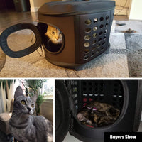 FRIEQ - Portabebés para mascotas de 23 pulgadas con cubierta dura grande – Perrera de viaje para gatos, perros pequeños y conejos - BESTMASCOTA.COM