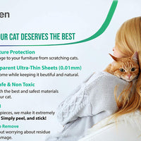 EdenPets - Cinta de entrenamiento antiarañazos de doble cara para gatos (precortada) para cualquier mueble y necesidad, protege tu casa total y fácilmente. 10 hojas XL de 17.0 x 12.0 in sin residuos. - BESTMASCOTA.COM