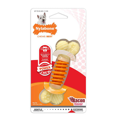 Nylabone Dental Chew Bacon flavored Pro Action Bone Dog Chew Toy - BESTMASCOTA.COM