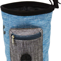 Bolsa de regalo para perros, bolsa de regalo para perros pequeños a grandes, fácil de transportar juguetes para mascotas, kibble, golosinas, dispensador integrado de bolsas de caca – azul - BESTMASCOTA.COM