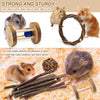 ZALOVA - Juguetes de cobaya, 9 piezas de madera natural de pino hámster masticar juguetes ratas chinchillas juguetes accesorios mancuernas de ejercicio, rodillo de cuidado de dientes molar juguete para conejos jerbiles - BESTMASCOTA.COM