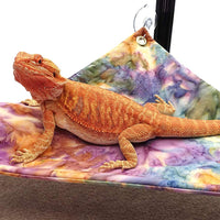 Hamaca para Bearded Dragons, Acuarela Pastel de tela con ventosa ganchos - BESTMASCOTA.COM