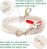 DCSUIT Dog Tie Out Cable Stake - 30 FT Rope Escape Proof Reflective Leash Heavy Duty Antirust Safety Swivel Clasp Easy Control for SML Dogs Play/Training in The Yard/Camping/Garden,Traveling Outdoor - BESTMASCOTA.COM