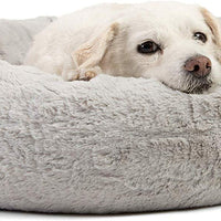 Best Friends by Sheri Lux Fur Donut Cuddler (varios tamaños) - Cama redonda para gatos y perros, alivio ortopédico, autocalentamiento y acogedor para un sueño mejorado, Prime, lavable a máquina, parte inferior resistente al agua - BESTMASCOTA.COM