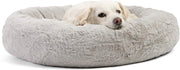 Best Friends by Sheri Lux Fur Donut Cuddler (varios tamaños) - Cama redonda para gatos y perros, alivio ortopédico, autocalentamiento y acogedor para un sueño mejorado, Prime, lavable a máquina, parte inferior resistente al agua - BESTMASCOTA.COM