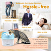 Dispensador de agua para mascotas, diseño de gato, sano, higiénico y muy silencioso, con 2 filtros de repuesto para perros, gatos, pájaros y animales pequeños, color azul - BESTMASCOTA.COM