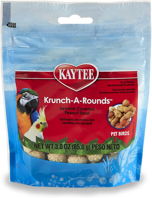 Kaytee Krunch-A-Rounds Peanut Treat for All Hookbills (Parrots, Conures, Cockatiels, and Parakeets) - BESTMASCOTA.COM