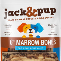 Jack & cachorro Premium Grade Roasted Carne de Vacuno médula ósea Treats (3 Pack) – 6" larga todos los Gourmet naturales perro Treat Chews – Savory Smoked Beef Sabor - BESTMASCOTA.COM