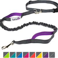 Tuff Mutt, Correa para perros, manos libres, para correr, caminar, senderismo, correa con mango doble durable, costura reflectante, 4 pies de largo, cinto ajustable en la cintura (hasta 42 pulgadas de cintura) - BESTMASCOTA.COM