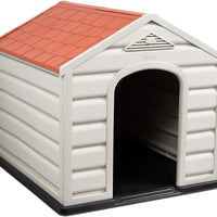 Internet's Best Outdoor Dog House | Cómodo refugio fresco | Diseño de plástico duradero | Caseta | Uso en interiores o exteriores - BESTMASCOTA.COM