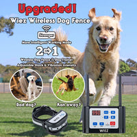 WIEZ – Collar de entrenamiento inalámbrico para perro eléctrico y perro 2 en 1, doble antena, control de alcance ajustable 100 – 990 pies, resistencia de advertencia ajustable, recargable, inofensivo para todos los perros, para uso en exteriores. - BESTMASCOTA.COM