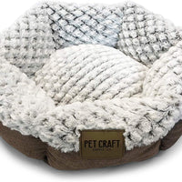 Pet Craft Supply Co. Espuma viscoelástica redonda lavable a máquina, cómoda y ultrasuave para todas las estaciones, cama para gatos y perros - BESTMASCOTA.COM