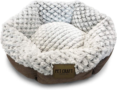 Pet Craft Supply Co. Espuma viscoelástica redonda lavable a máquina, cómoda y ultrasuave para todas las estaciones, cama para gatos y perros - BESTMASCOTA.COM