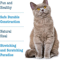 Poste rascador para gato con juguete colgante de mariposa - BESTMASCOTA.COM