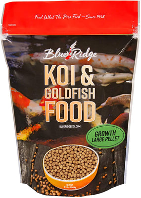 Blue Ridge Fish Food Pellets Koi and Goldfish Growth Formula, Floating 3/16