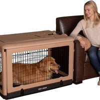 Pet Gear “The Other Door” 4 Door Steel Crate with Plush Bed + Travel Bag for Cats/Dogs - BESTMASCOTA.COM