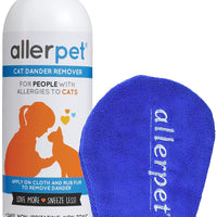 Allerpet Eliminador de caspa de gatos, reductor de alérgenos de mascotas 100% no tóxico, científicamente probado para un alivio eficaz de la alergia al gato, fabricado en Estados Unidos (12 oz)