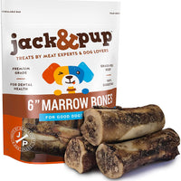 Jack & cachorro Premium Grade Roasted Carne de Vacuno médula ósea Treats (3 Pack) – 6" larga todos los Gourmet naturales perro Treat Chews – Savory Smoked Beef Sabor - BESTMASCOTA.COM