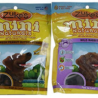 Zuke's Mini Naturals Paquete de variedad de cereales húmedos saludables, 6 sabores (cerdo asado, conejo salvaje, pollo asado, pato delicioso, salmón salado y mantequilla de maní fresca) 6 onzas. - BESTMASCOTA.COM