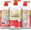 Wild Alaskan Salmon Oil for Dogs, Cats, Ferrets - 16 & 32oz Pure Unscented Liquid Omega 3 Fatty Acid Fish Oil for Dogs - EPA DHA supplement for Pets - Helps Joints, Dry Skin, Coat - Just Pump on Food - BESTMASCOTA.COM