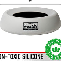 Franklin Pet Supply – Cuenco para mascotas de viaje, sin derrames, sin BPA, a prueba de salpicaduras - BESTMASCOTA.COM