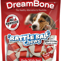 DreamBone RattleBall - Mastica pequeña de 14 unidades, sin piel cruda para perros, con golosinas reales en el interior - BESTMASCOTA.COM